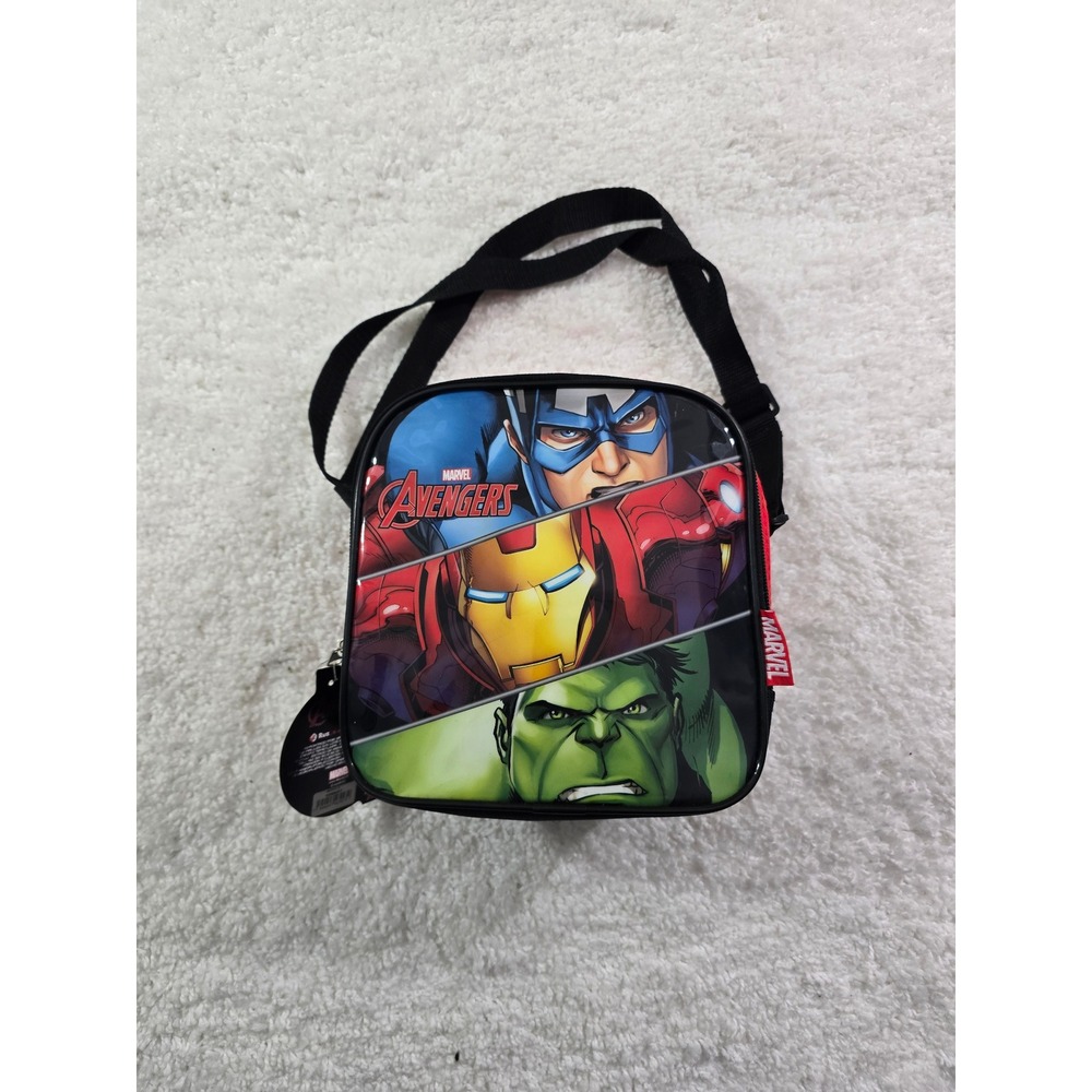Marvel Avengers Kids School Lunch Box Insulated Bag Red Ruz 109507 Hulk Iron Man
